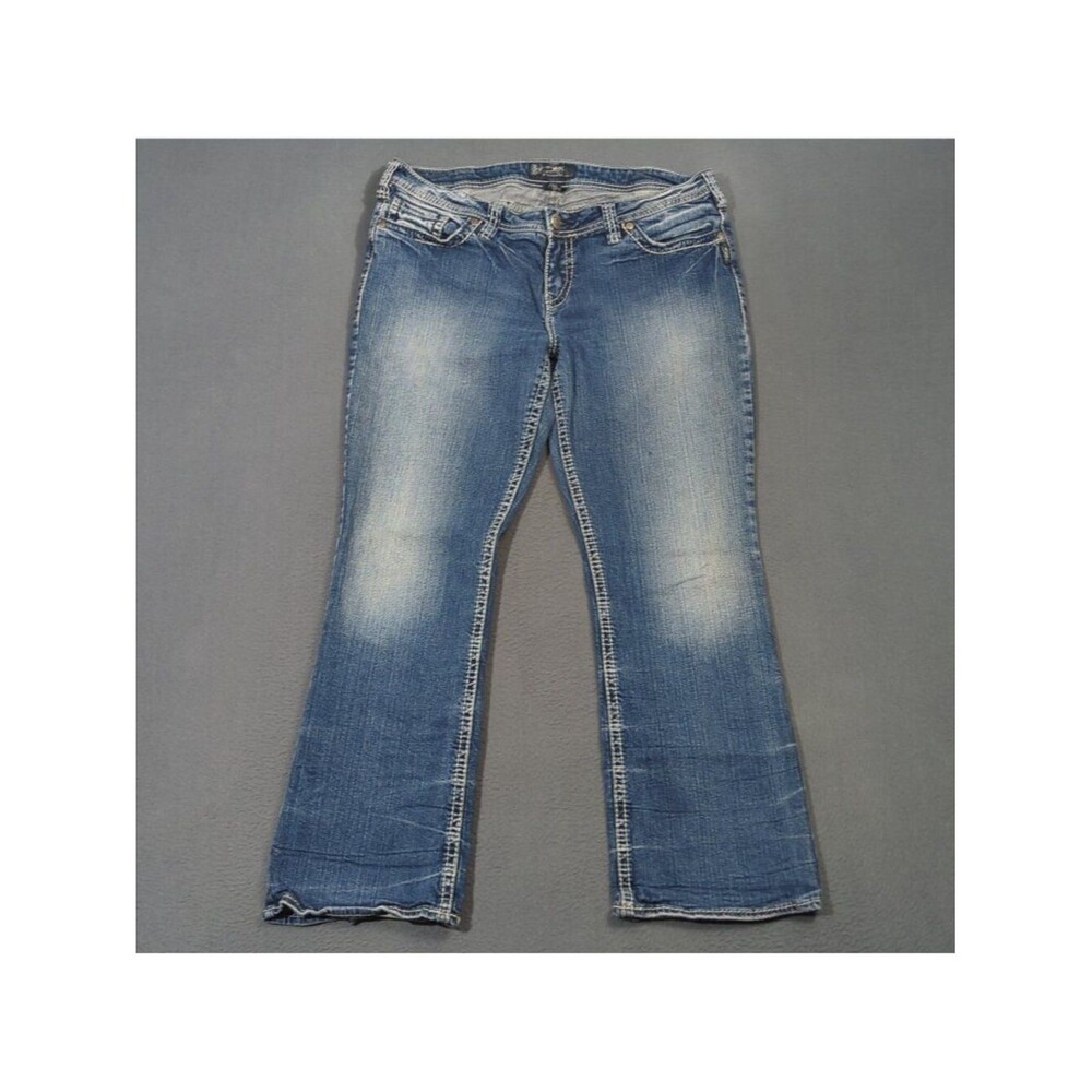 Silver Jeans Women's 16x31 Blue Aiko Bootcut Denim Western Cowgirl Rodeo